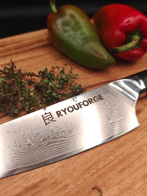 RyouForge 8" Chef's Knife (Damascus Steel)